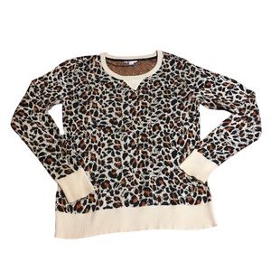 Volcom Sweater Womens Medium Animal Print Knit Long Sleeve